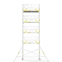 Panthera Steigeraanhanger + PRO Rolsteiger 135 x 305 x 11,2m werkhoogte, met enkele voorloopleuning