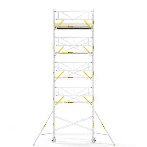 Panthera Steigeraanhanger + PRO Rolsteiger 135 x 305 x 11,2m werkhoogte, met enkele voorloopleuning