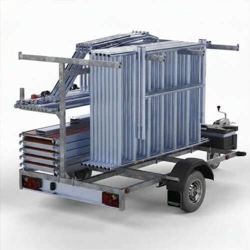 Panthera Steigeraanhanger + PRO Rolsteiger 135 x 305 x 12,2m werkhoogte, met enkele voorloopleuning