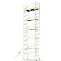 Panthera Steigeraanhanger + PRO Rolsteiger 135 x 305 x 12,2m werkhoogte, met enkele voorloopleuning