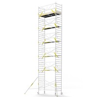 Panthera Steigeraanhanger + PRO Rolsteiger 135 x 305 x 13,2m werkhoogte, met enkele voorloopleuning
