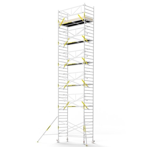Panthera Steigeraanhanger + PRO Rolsteiger 135 x 305 x 13,2m werkhoogte, met enkele voorloopleuning