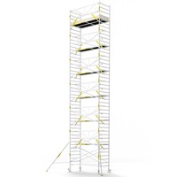 Panthera Steigeraanhanger + PRO Rolsteiger 135 x 305 x 14,2m werkhoogte, met enkele voorloopleuning