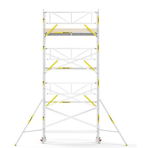 Panthera Steigeraanhanger + PRO Rolsteiger 135 x 305 x 8,2m werkhoogte, met enkele voorloopleuning