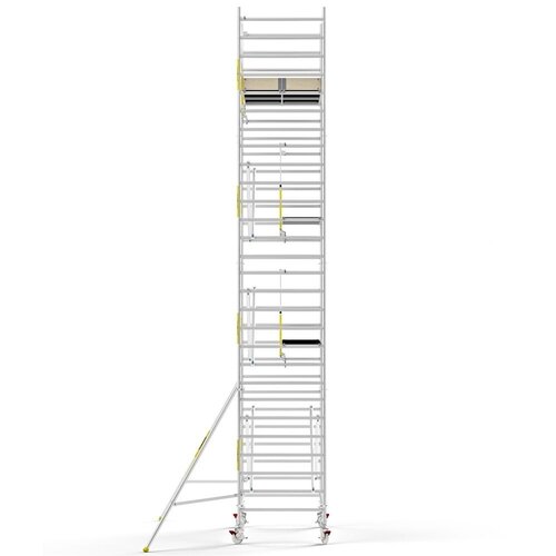 Panthera Steigeraanhanger + PRO Rolsteiger 135 x 305 x 9,2m werkhoogte, met enkele voorloopleuning