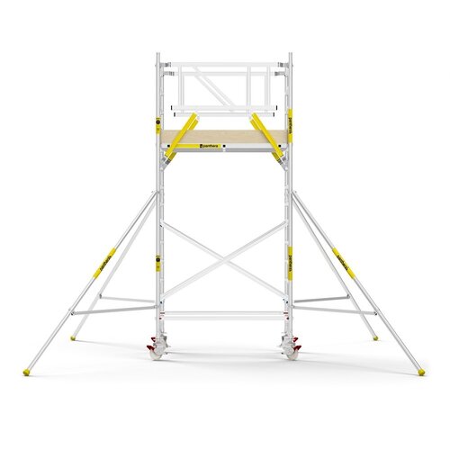 MAANDDEAL: Panthera PRO met dubbele voorloopleuning 135x185x5,2m werkhoogte carbon vloer