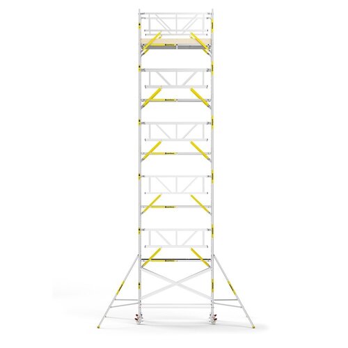 MAANDDEAL: Panthera PRO met dubbele voorloopleuning 135x245x12,2m werkhoogte carbon vloer