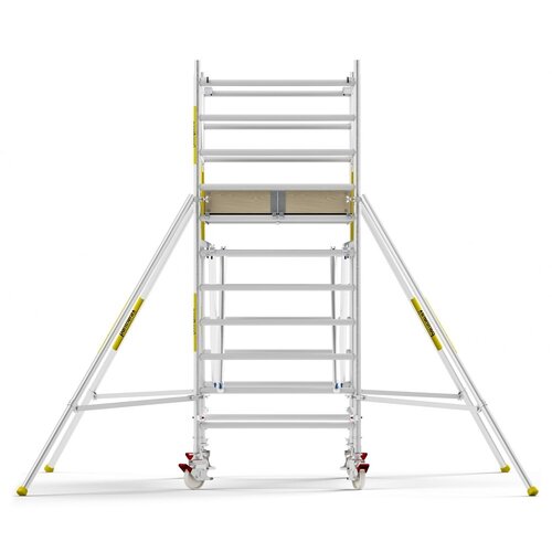 MAANDDEAL: Panthera PRO met dubbele voorloopleuning 135x245x4,2m werkhoogte carbon vloer