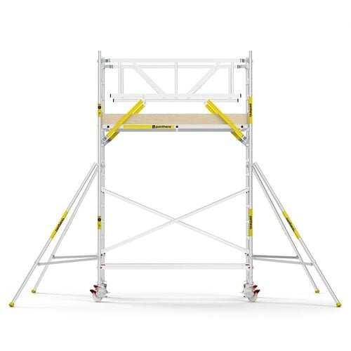 MAANDDEAL: Panthera PRO met dubbele voorloopleuning 135x245x5,2m werkhoogte carbon vloer