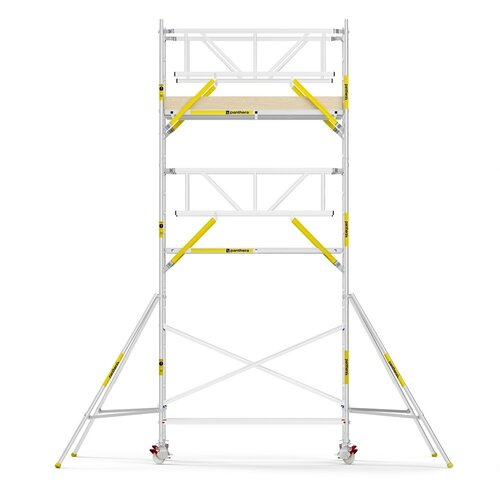 MAANDDEAL: Panthera PRO met dubbele voorloopleuning 135x245x7,2m werkhoogte carbon vloer