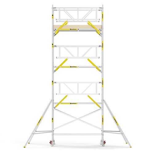 MAANDDEAL: Panthera PRO met dubbele voorloopleuning 135x245x8,2m werkhoogte carbon vloer