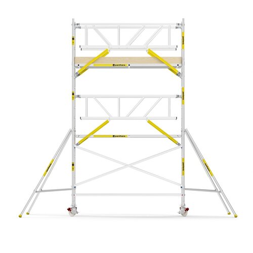 MAANDDEAL: Panthera PRO met dubbele voorloopleuning 135x305x6,2m werkhoogte carbon vloer