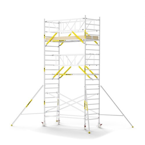 MAANDDEAL: Panthera PRO met dubbele voorloopleuning 135x305x7,2m werkhoogte carbon vloer