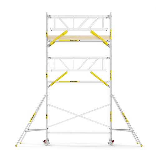 MAANDDEAL: Panthera PRO met dubbele voorloopleuning 135x305x7,2m werkhoogte carbon vloer
