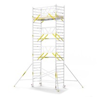 MAANDDEAL: Panthera PRO met dubbele voorloopleuning 135x305x9,2m werkhoogte carbon vloer