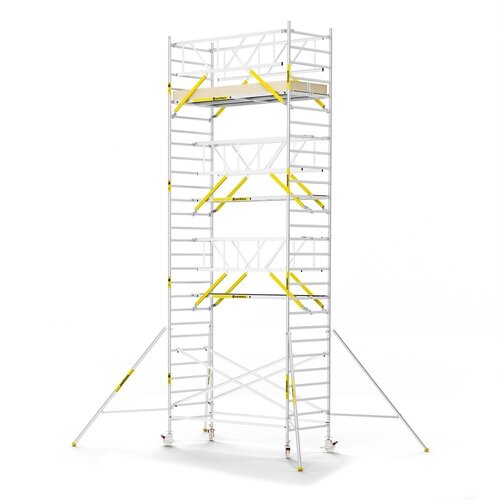 MAANDDEAL: Panthera PRO met dubbele voorloopleuning 135x305x9,2m werkhoogte carbon vloer