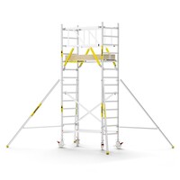 MAANDDEAL: Panthera PRO met dubbele voorloopleuning 90x185x5,2m werkhoogte carbon vloer