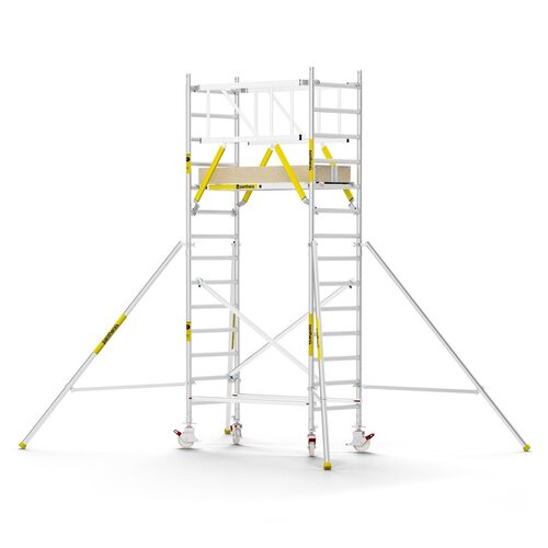 MAANDDEAL: Panthera PRO met dubbele voorloopleuning 90x185x5,2m werkhoogte carbon vloer