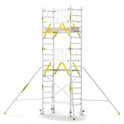 MAANDDEAL: Panthera PRO met dubbele voorloopleuning 90x185x6,2m werkhoogte carbon vloer