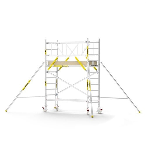 MAANDDEAL: Panthera PRO met dubbele voorloopleuning 90x245x4,2m werkhoogte carbon vloer