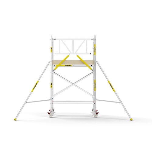 MAANDDEAL: Panthera PRO met enkele voorloopleuning 135x185x4,2m werkhoogte carbon vloer