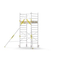 MAANDDEAL: Panthera PRO met enkele voorloopleuning 135x185x5,2m werkhoogte carbon vloer