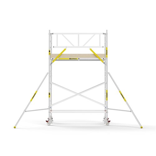 MAANDDEAL: Panthera PRO met enkele voorloopleuning 135x245x5,2m werkhoogte carbon vloer