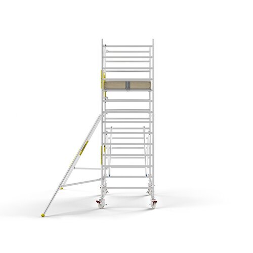 MAANDDEAL: Panthera PRO met enkele voorloopleuning 135x245x5,2m werkhoogte carbon vloer