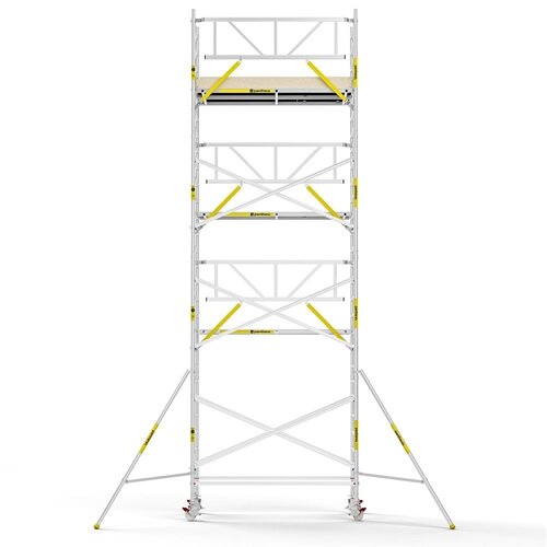 MAANDDEAL: Panthera PRO met enkele voorloopleuning 135x245x9,2m werkhoogte carbon vloer