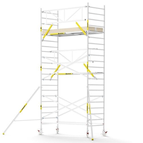 MAANDDEAL: Panthera PRO met enkele voorloopleuning 135x305x7,2m werkhoogte carbon vloer