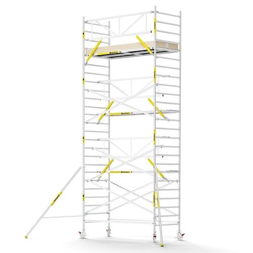 MAANDDEAL: Panthera PRO met enkele voorloopleuning 135x305x8,2m werkhoogte carbon vloer