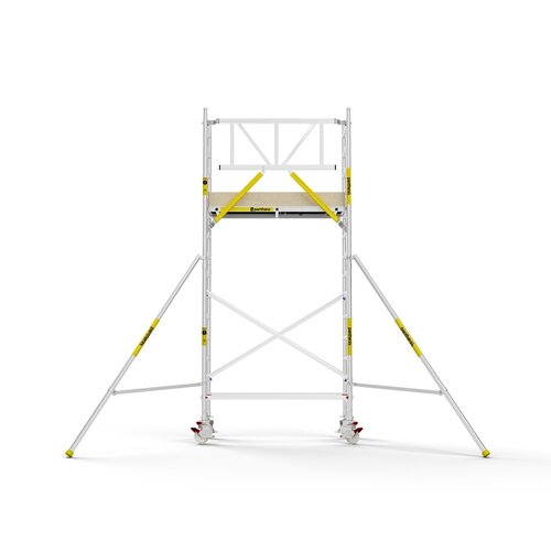 MAANDDEAL: Panthera PRO met enkele voorloopleuning 75x185x5,2m werkhoogte carbon vloer