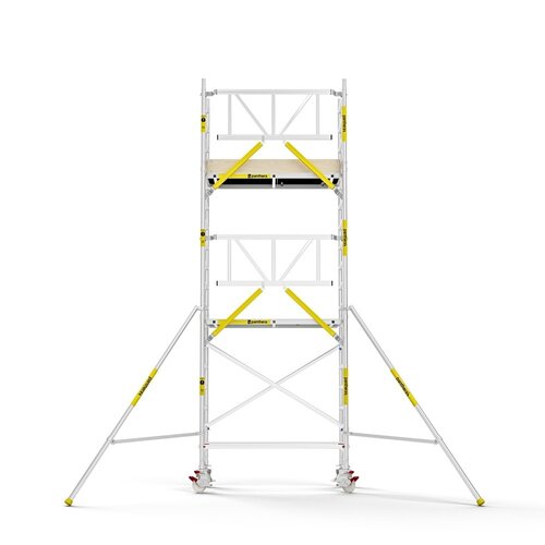 MAANDDEAL: Panthera PRO met enkele voorloopleuning 75x185x6,2m werkhoogte carbon vloer