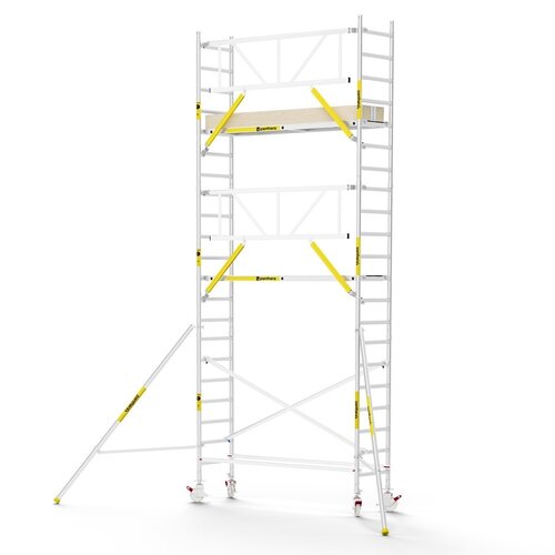 MAANDDEAL: Panthera PRO met enkele voorloopleuning 75x245x7,2m werkhoogte carbon vloer