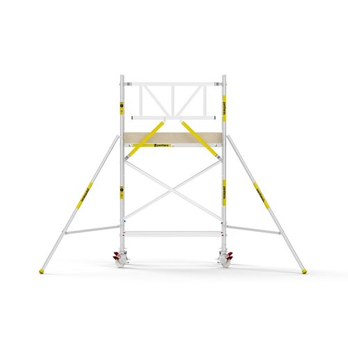 MAANDDEAL: Panthera PRO met enkele voorloopleuning 90x185x4,2m werkhoogte carbon vloer
