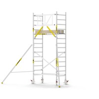 MAANDDEAL: Panthera PRO met enkele voorloopleuning 90x185x5,2m werkhoogte carbon vloer