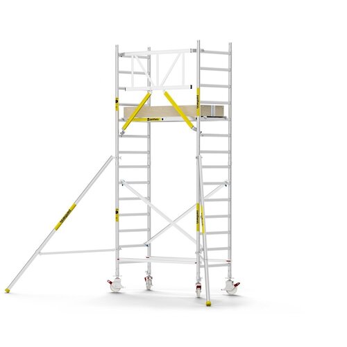 MAANDDEAL: Panthera PRO met enkele voorloopleuning 90x185x5,2m werkhoogte carbon vloer