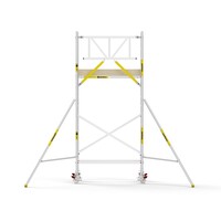 MAANDDEAL: Panthera PRO met enkele voorloopleuning 90x185x5,2m werkhoogte carbon vloer