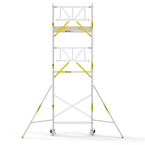 MAANDDEAL: Panthera PRO met enkele voorloopleuning 90x185x7,2m werkhoogte carbon vloer