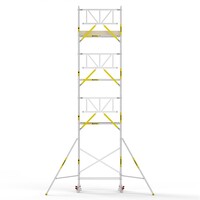 MAANDDEAL: Panthera PRO met enkele voorloopleuning 90x185x9,2m werkhoogte carbon vloer