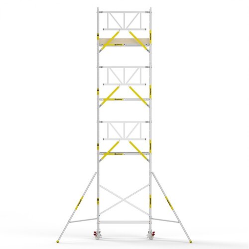 MAANDDEAL: Panthera PRO met enkele voorloopleuning 90x185x9,2m werkhoogte carbon vloer