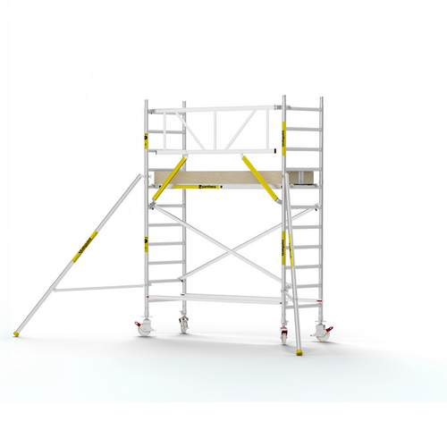 MAANDDEAL: Panthera PRO met enkele voorloopleuning 90x245x4,2m werkhoogte carbon vloer