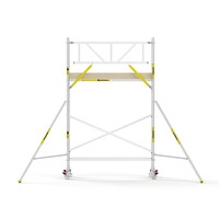 MAANDDEAL: Panthera PRO met enkele voorloopleuning 90x245x5,2m werkhoogte carbon vloer