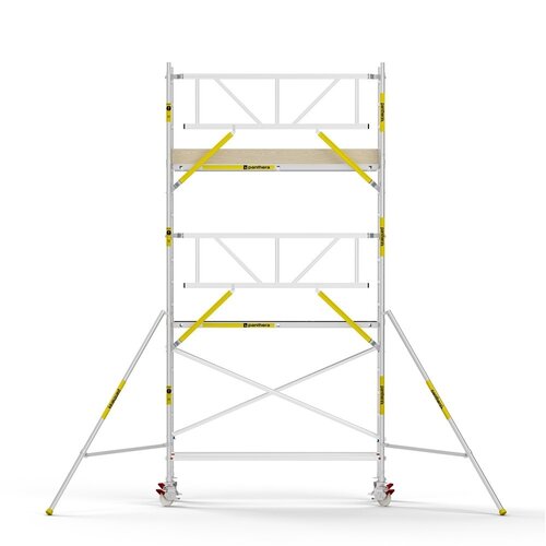 MAANDDEAL: Panthera PRO met enkele voorloopleuning 90x245x6,2m werkhoogte carbon vloer