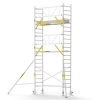 MAANDDEAL: Panthera PRO met enkele voorloopleuning 90x245x7,2m werkhoogte carbon vloer