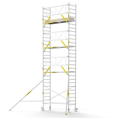 MAANDDEAL: Panthera PRO met enkele voorloopleuning 90x245x9,2m werkhoogte carbon vloer