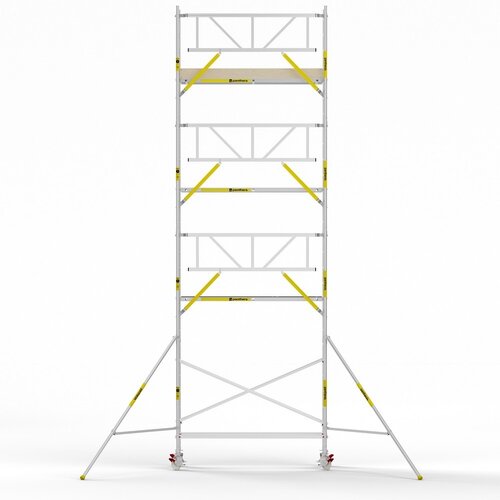 MAANDDEAL: Panthera PRO met enkele voorloopleuning 90x245x9,2m werkhoogte carbon vloer
