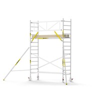 MAANDDEAL: Panthera PRO met enkele voorloopleuning 90x305x5,2m werkhoogte carbon vloer