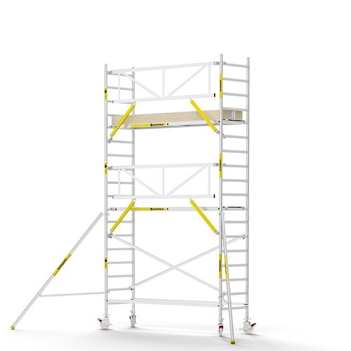MAANDDEAL: Panthera PRO met enkele voorloopleuning 90x305x6,2m werkhoogte carbon vloer