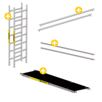Panthera rolsteiger uitbreidingsset Basic 75 cm - 250 cm – hout